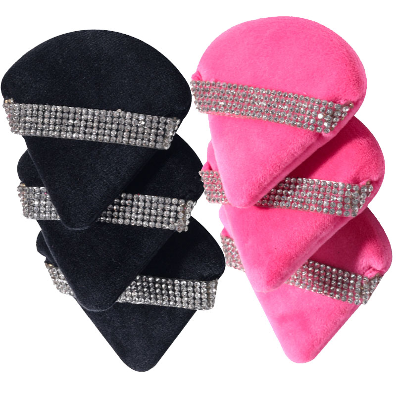Beauty Gems Makeup - 3Pcs Diamond Triangle Powder Puff Face