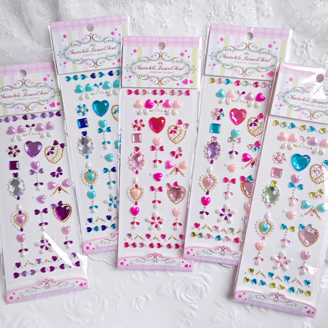 Beauty Gems Makeup - 5 Fairy Stick Stickers, Children's Girl