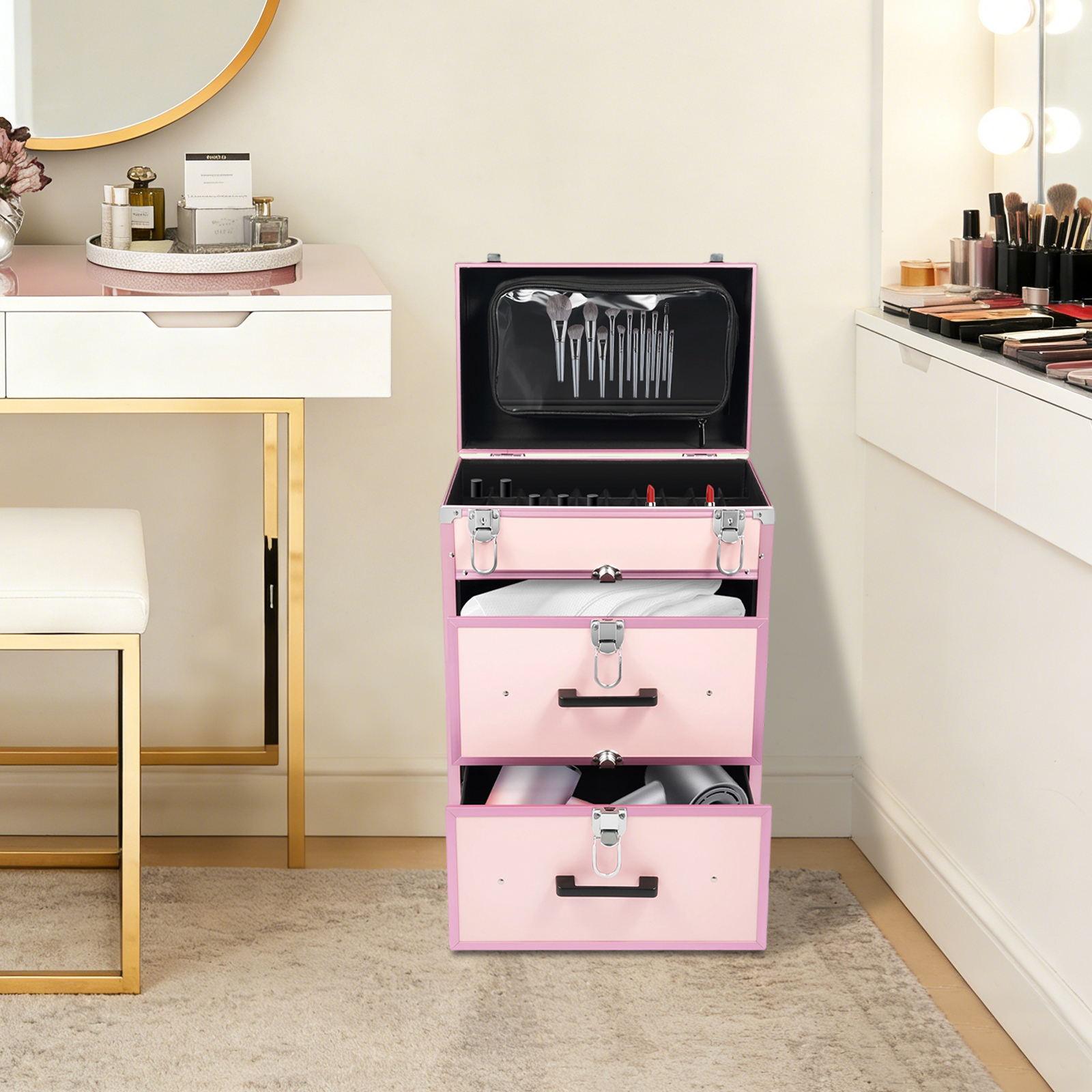 Beauty And Makeup - Bymaocar 40 Grids Makeup Train Case