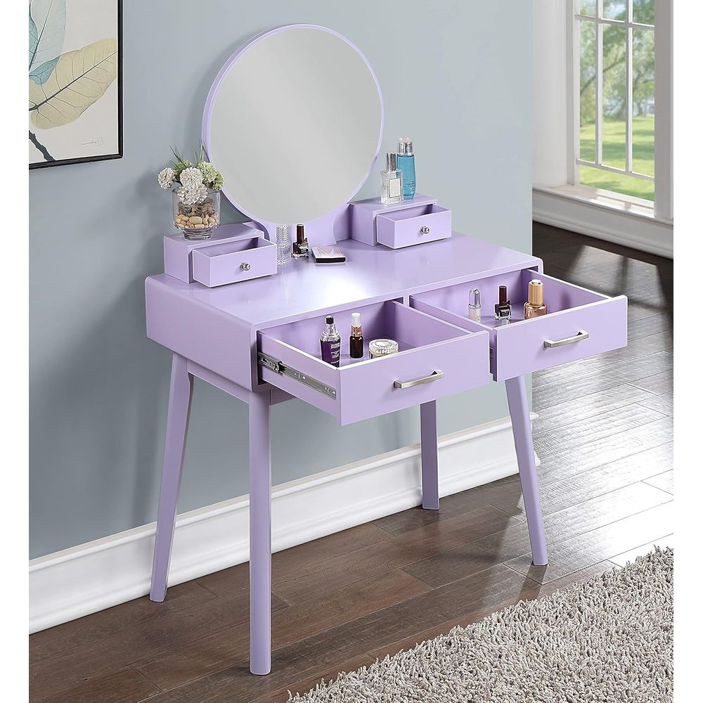 Large Round Mirror Vanity Set  - Beauty And Makeup recension och pris
