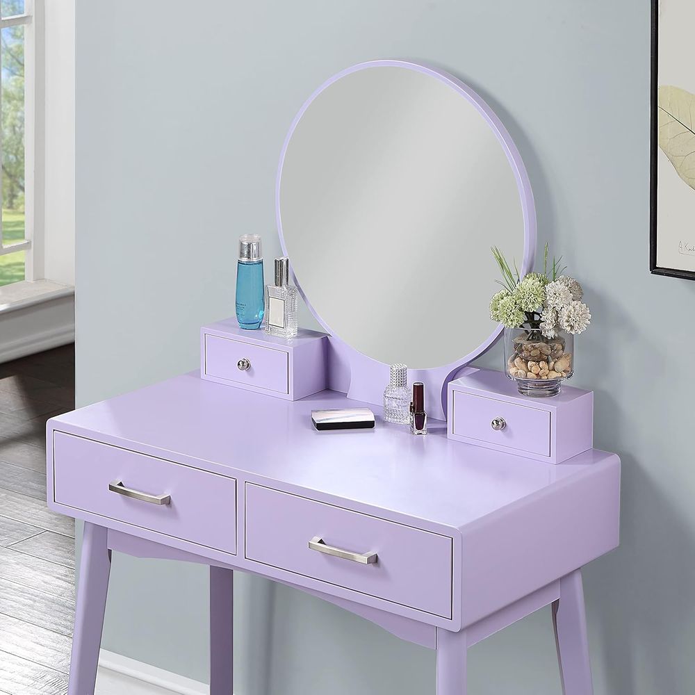 Large Round Mirror Vanity Set  - Beauty And Makeup recension och pris