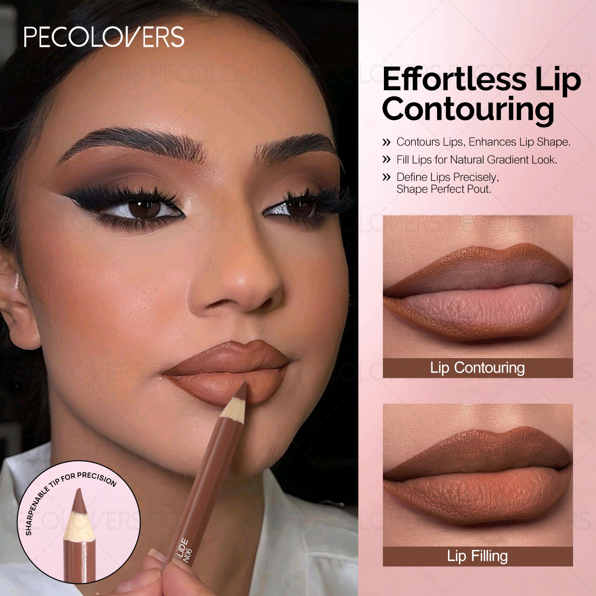Nude Matte Lip Pencil - Long-L - Lip Liner Pencil recension och pris