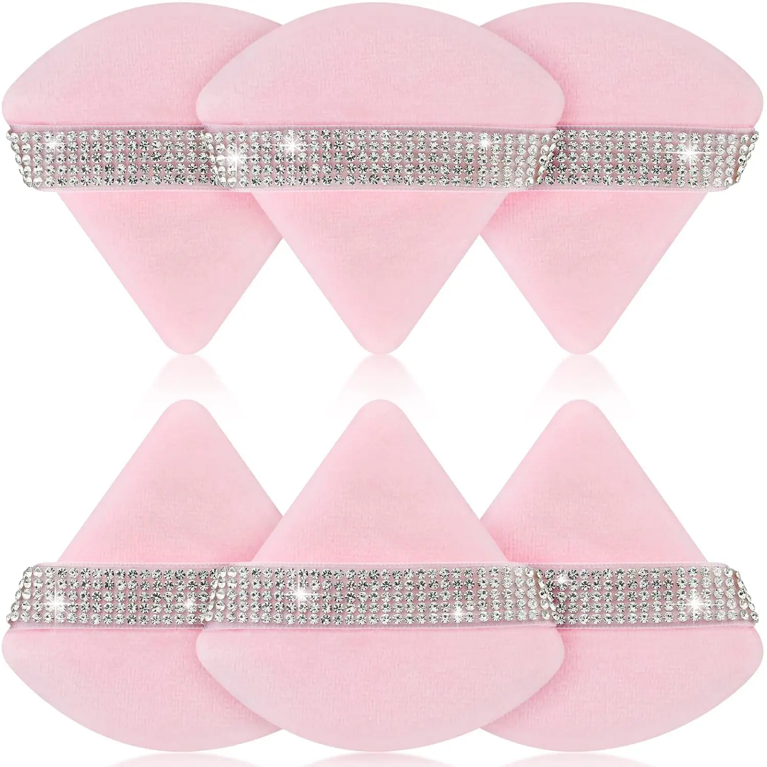 3Pcs Pink Triangle Powder Puff - Beauty Gems Makeup recension och pris