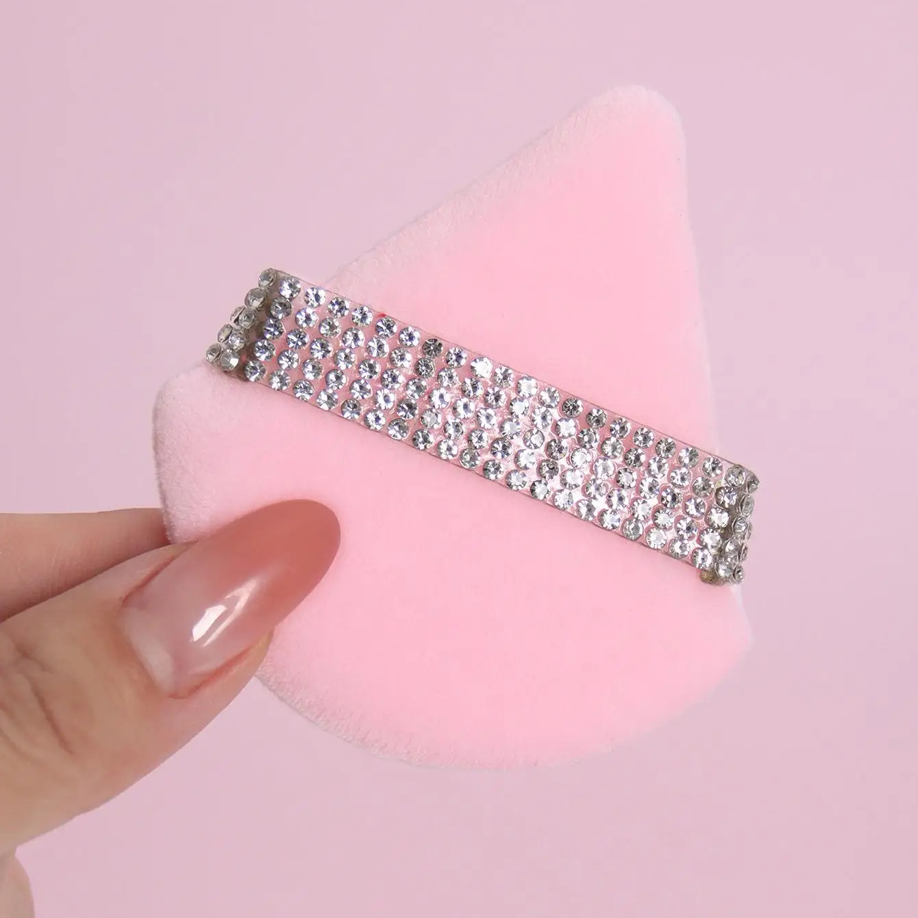 3Pcs Pink Triangle Powder Puff - Beauty Gems Makeup recension och pris