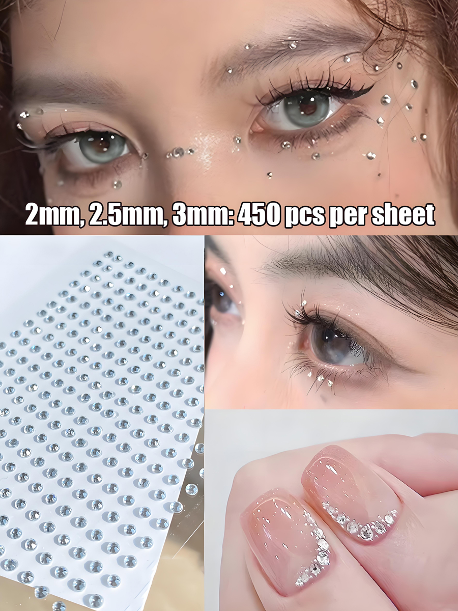 1350pcs Self-Adhesive Rhinesto - Beauty Gems Makeup recension och pris