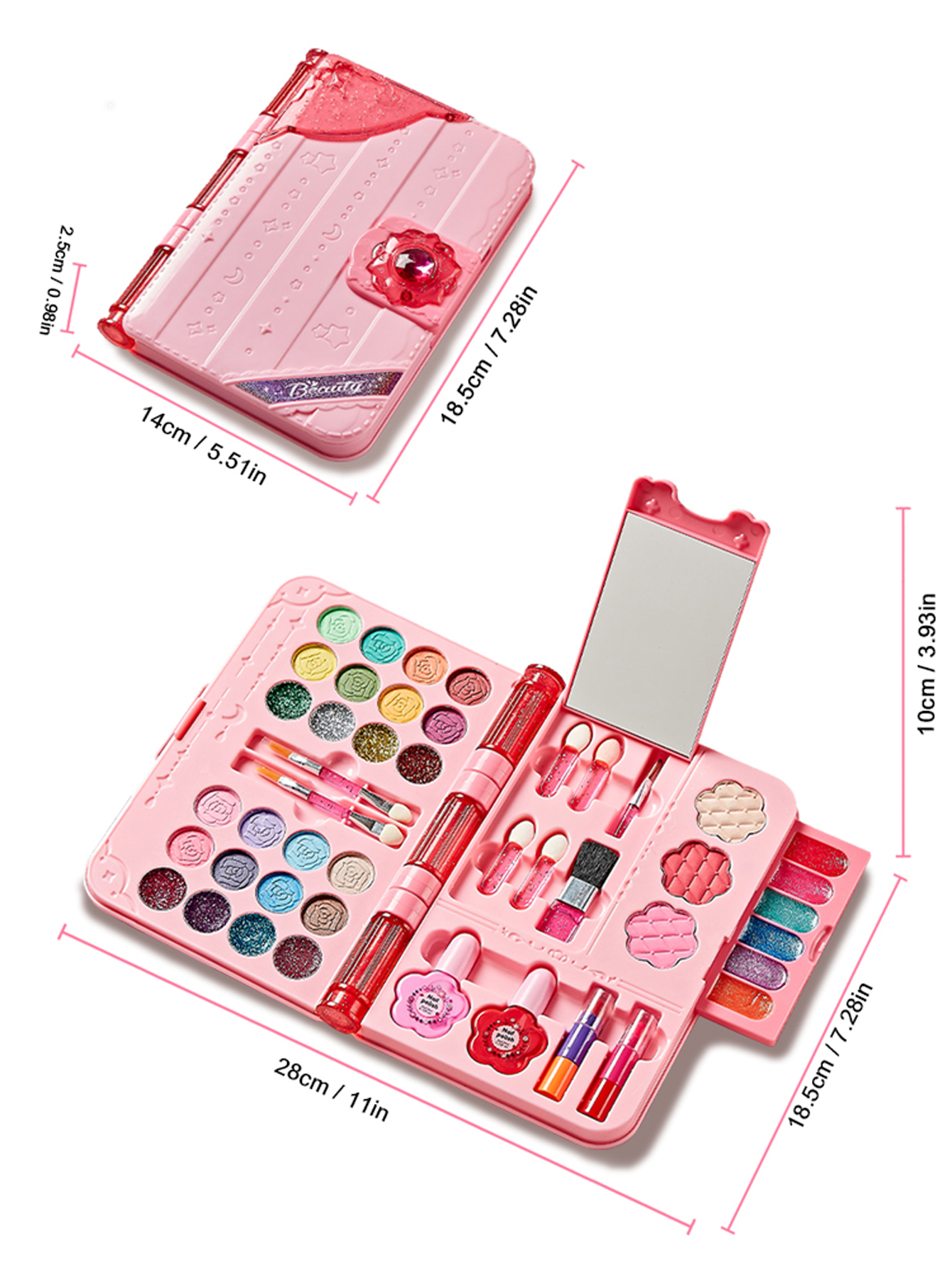 Kids Makeup Kit for Girl, Wash - Beauty Makeup Usa recension och pris