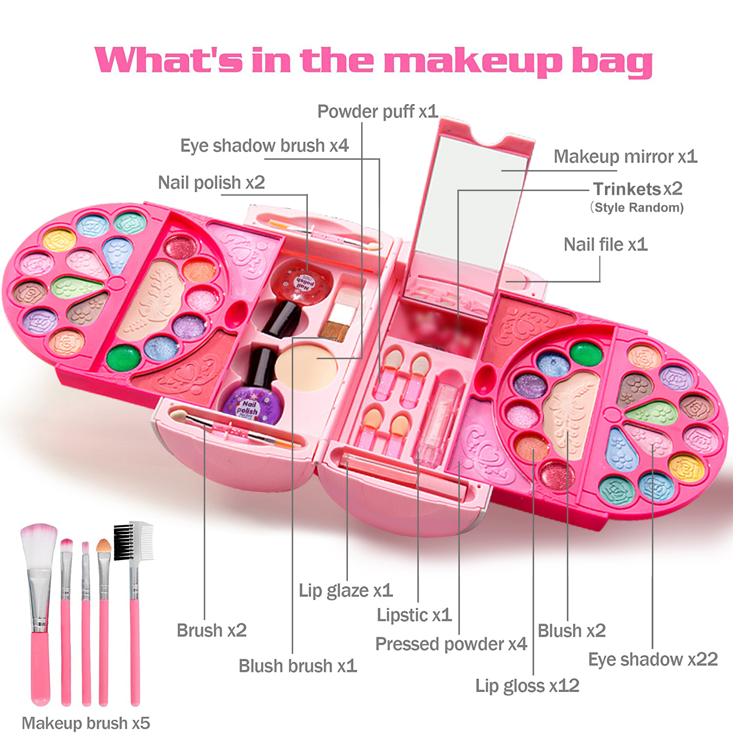 Kids Makeup Kit for Girls, 60  - Beauty Makeup Usa recension och pris