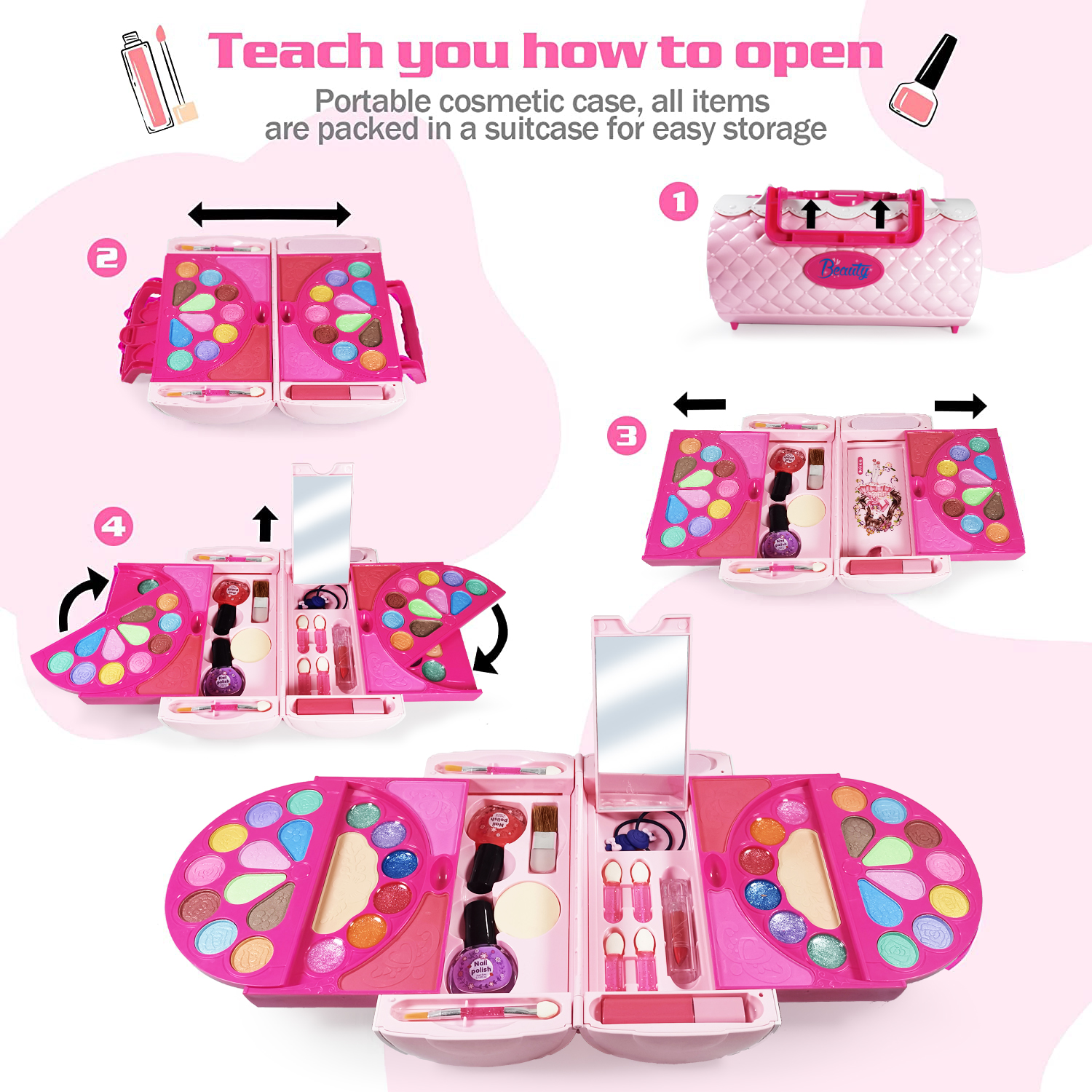 Kids Makeup Kit for Girls, 60  - Beauty Makeup Usa recension och pris
