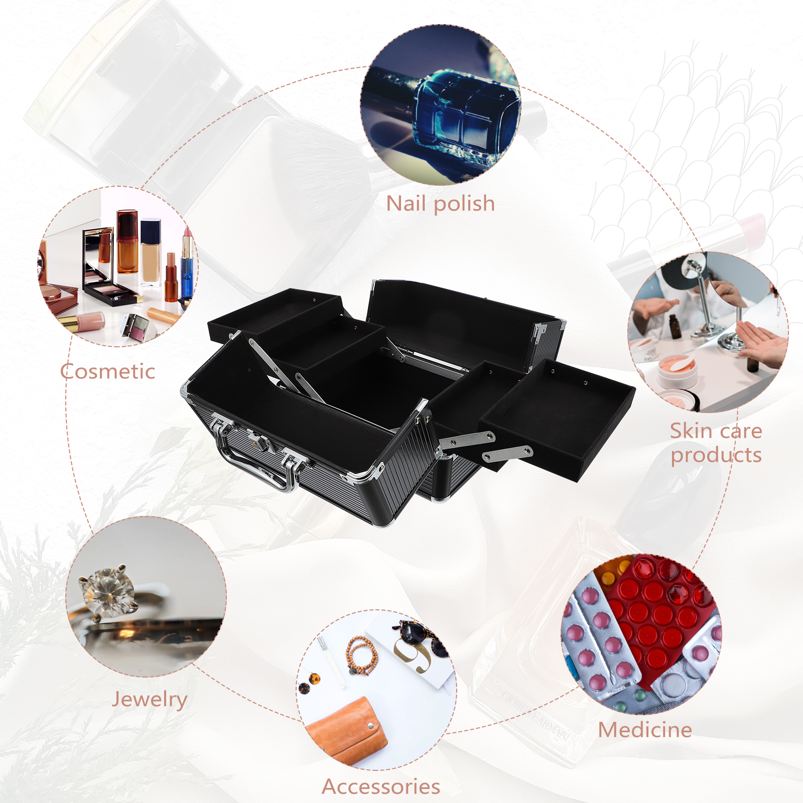 Makeup Case Handheld Storage C - Beauty Makeup Women recension och pris