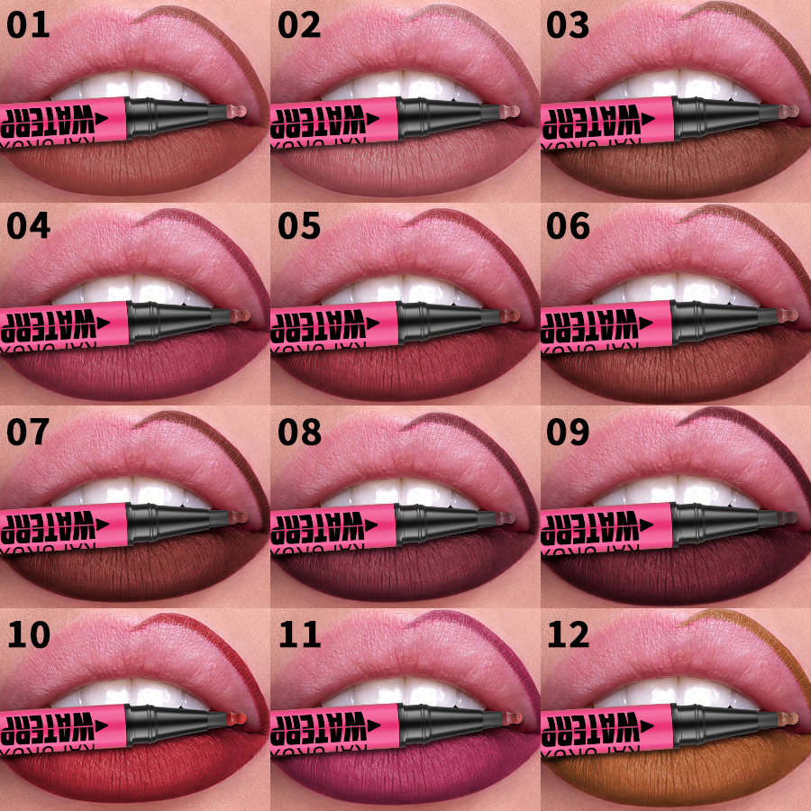 1PC Liquid Matte12-Color Lipli - Lip Liner Pencil recension och pris