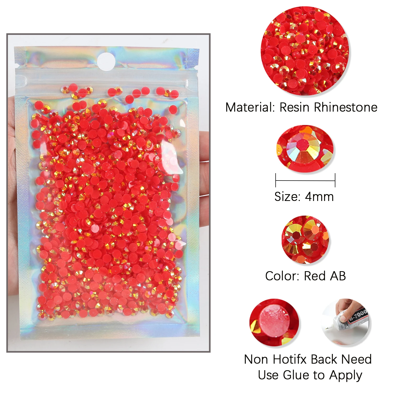 Resin Rhinestones Flatback Rou - Beauty Gems Makeup recension och pris