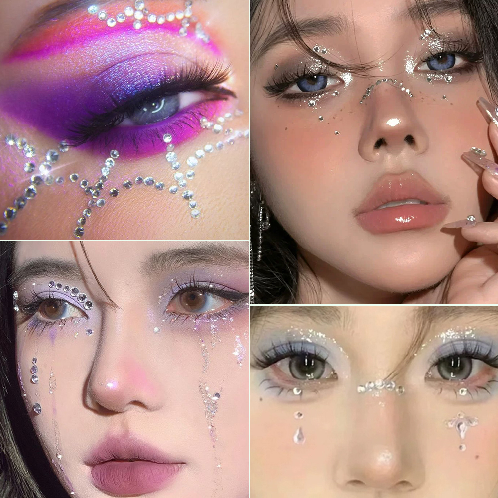 3D Clear Rhinestone Face Eye M - Beauty Gems Makeup recension och pris