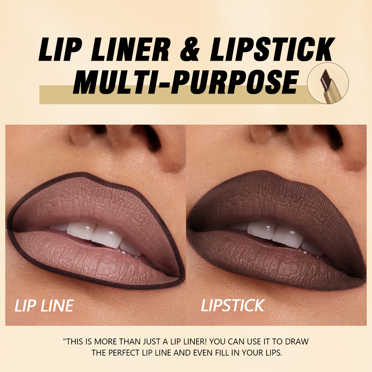 1pc Matte Lip Liner Pencil - S - Lip Liner Pencil recension och pris
