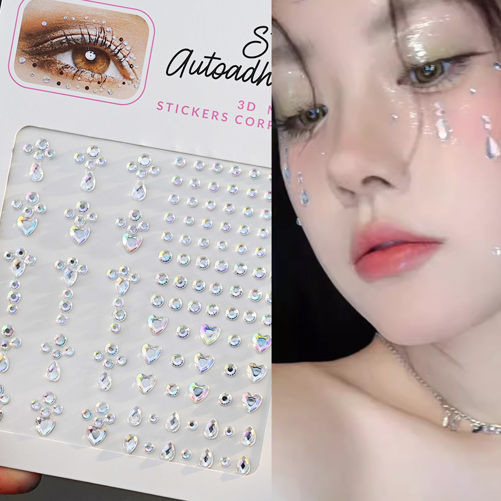 1pcs Face Diamond Water Drops  - Beauty Gems Makeup recension och pris