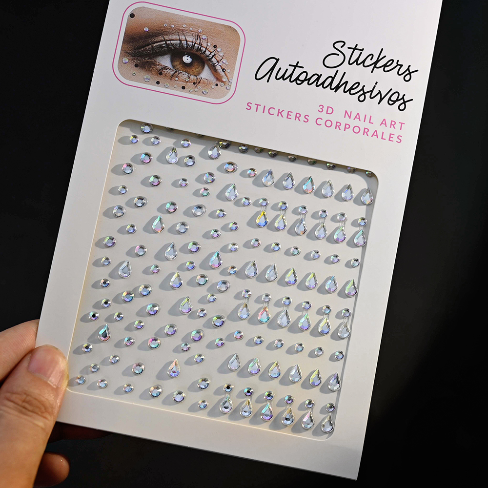 1pcs Face Diamond Water Drops  - Beauty Gems Makeup recension och pris